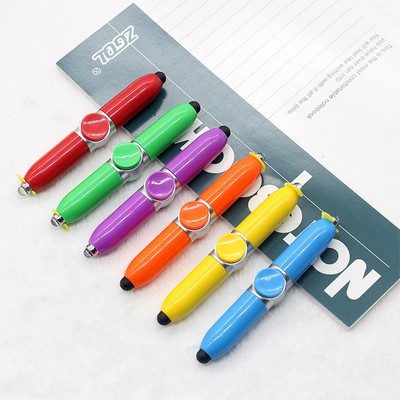 3-In-1 Fidget Pen/Spinner Stylus w/LED Light