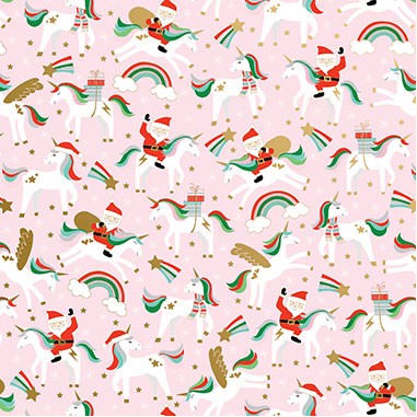 Merry Unicorns Gift Wrap