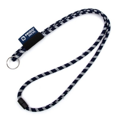 0.31" High-Elastic Cotton/Polyester Blend Woven Lanyard