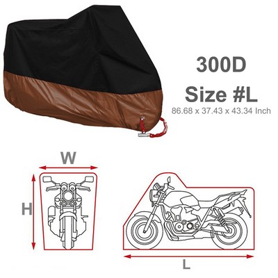 300D Size#L Waterproof Sun Motorcycle Cover