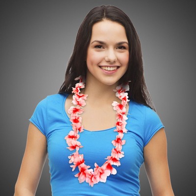 36" Red Flower Lei