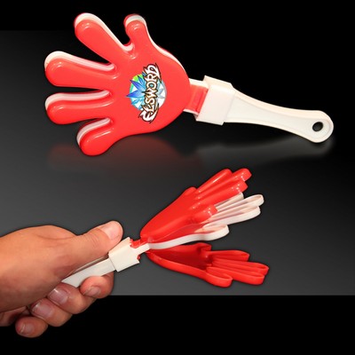 7" Digi-Printed Red & White Hand Clapper