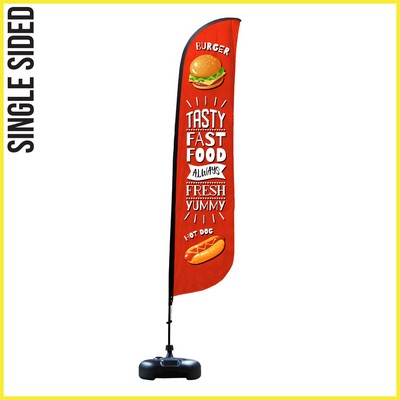 Feather Flag 16.5' Premium Single-Sided With Water Base & Carry Bag (X-Large) - Made in the USA