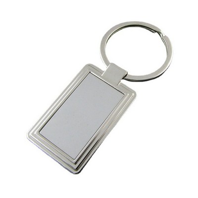 Rectangular Shaped Metal Keyring