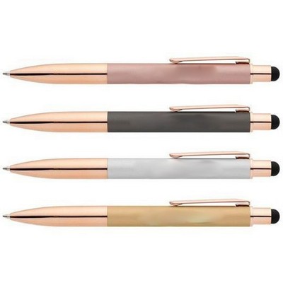 Softy Rose Gold Metallic Pen w/Stylus