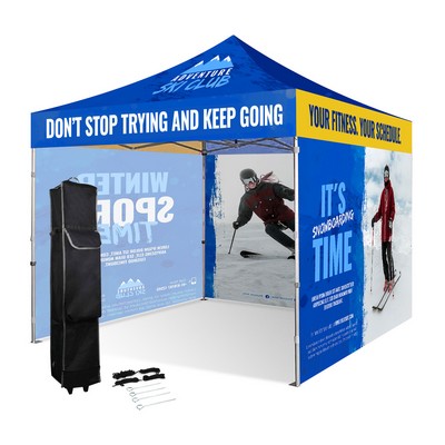 10' X 10' Pop Up Tent w/ 3 Full Walls ( Dye Sublimation)