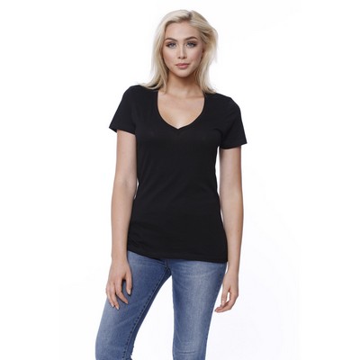 STAR TEE Ladies' CVC V-Neck T-Shirt