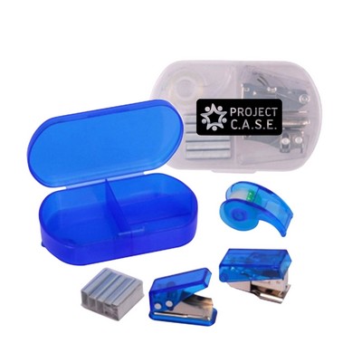 Hole Punch, Stapler & Tape Case Set