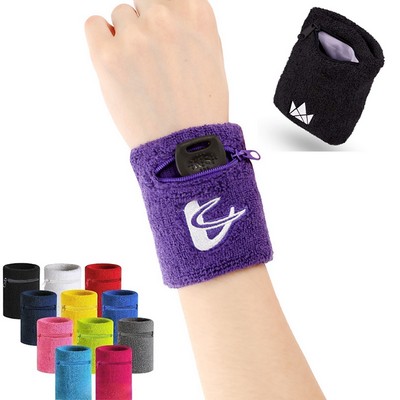 Sports Pocket Terry Sweatband