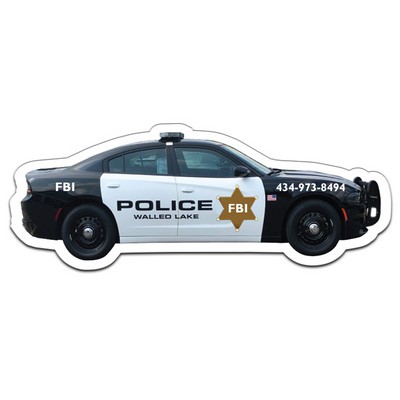 4.47x1.73 Police Car Shaped Magnets - 20 Mil