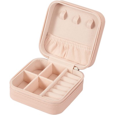 PU Leather Small Jewelry Box, Travel Portable Jewelry Case for Ring, Pendant, Earring, Necklace, etc