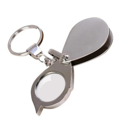 Portable Folding Magnifier Key Chain 10X