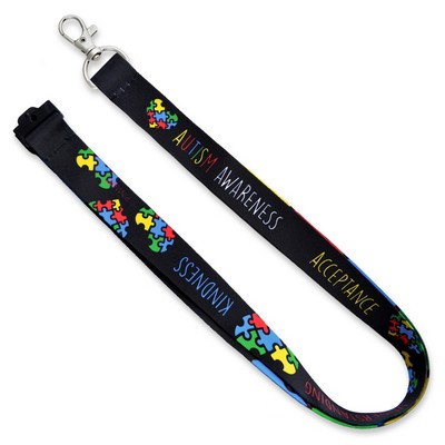 Autism Awareness Puzzle Lanyard