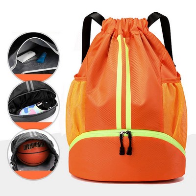 Waterproof Dry Wet Separate Drawstring Backpack