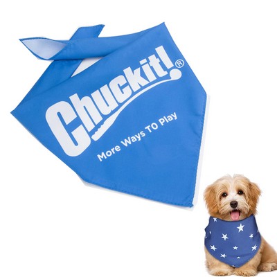 Custom Polyester Triangle Pet Bandana - 17.7" x 17.7" x 24.8"