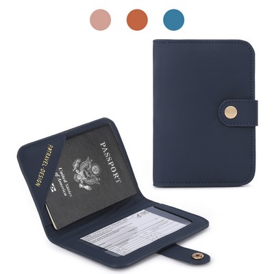 Magnetic Buckle Passport Holder ID Wallet