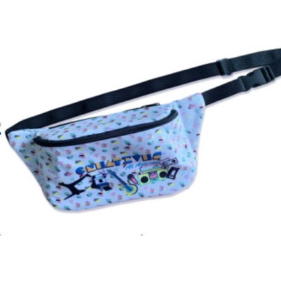 Full Dye Sublimation Waist Bag 2 Zipper 10.75" X 3"