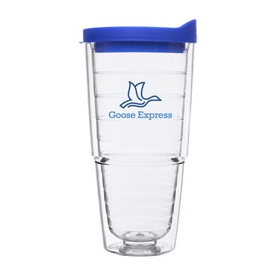 24 oz. Halley Double Wall Acrylic Tumbler (2 Color Imprint)