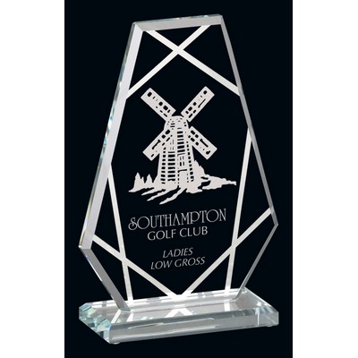 Sterling Clear Glass With Mirror Accents, Award Trophy, x7