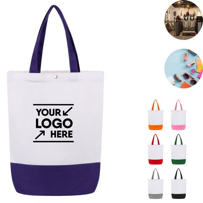 Two-Tone Canvas Tote Bag