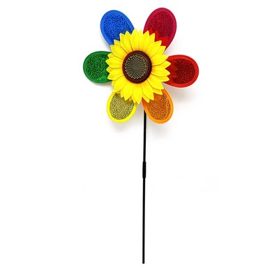 Six Leafed Laser Sunflower Pinwheel