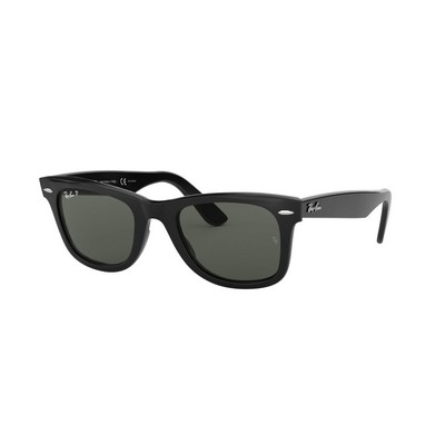 Ray-Ban® Black/Green Polarized Wayfarer Sunglasses