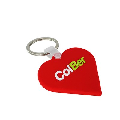 Custom Heart Shape PVC Keychain