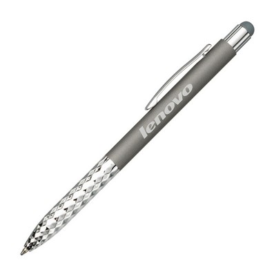 Weston Aluminum Ink Pen w/Chrome Trim - Grey