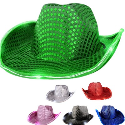 Blinky LED Lights Cowboy Hat