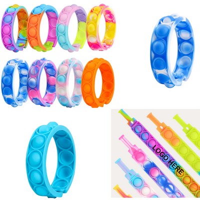 Hand Finger Press Silicone Bracelet