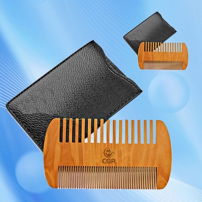 Wood-Handled Beard Grooming Comb