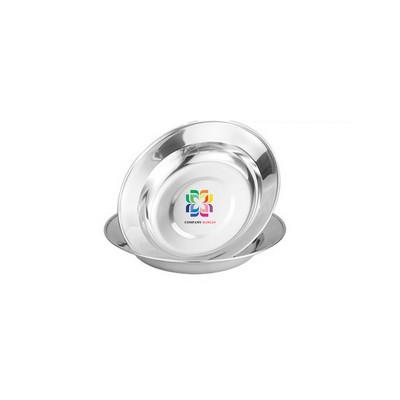 8in Non-Magnetic Stainless Steel Shallow Dish