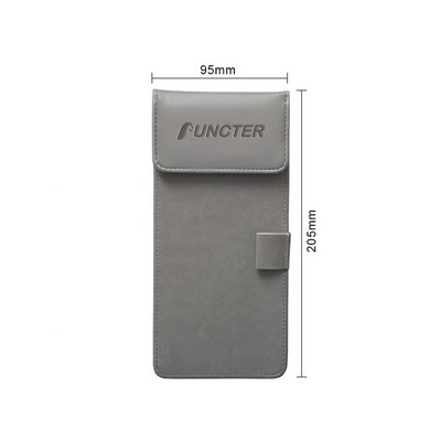 3.75'' X 8.07'' A6 PU Magnetic Clipboard w/Pen Holder