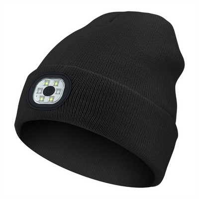 Unisex Beanie With Rechargable Light