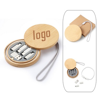 Multi USB Adapter Kit Bamboo Storage Box