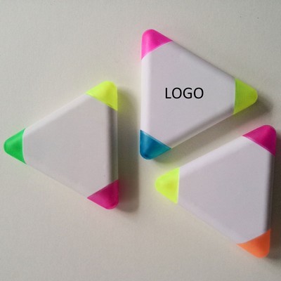 Triangular 3-Color Plastic Highlighter/Marker Pen (Low MOQ)