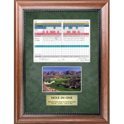 Cedars (Walnut/Green) - Golf Scorecard Display 14"x18"