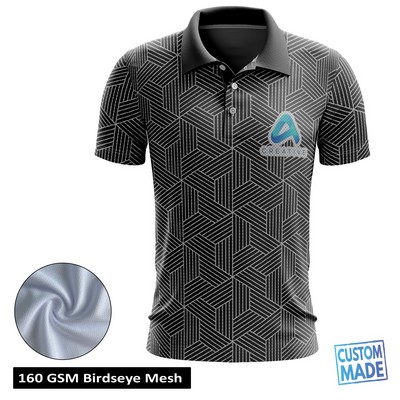 Full Sublimation Performance Short Sleeve Polo - Birdseye Mesh - Men's, Women's, Kids'