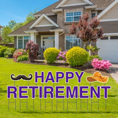 Happy Retirement Yard Letters