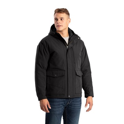 Berne Apparel Men's Highland Quilt-Lined Micro-Duck Hooded Jacket