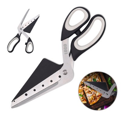 Black Ring 2 in 1 Pizza Scissors Cutter Spatula