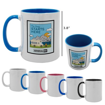 11oz General Full Color Inner Color Coffee Mugs