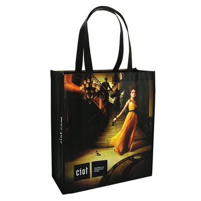 Custom 120g Full-Color Laminated Non-Woven Promotional Tote Bag 14"x16"x6"