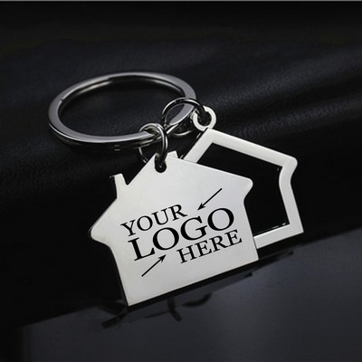 Metal House Shaped Key Tag