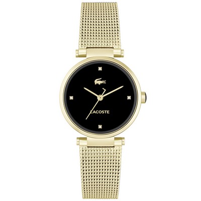 Lacoste™ Ladies Orba Watch w/Gold Ip Case & Mesh Bracelet