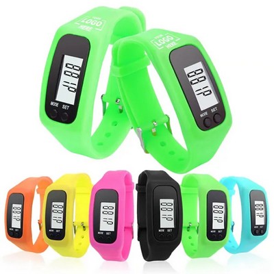 Silicone Digital Pedometer Bracelets