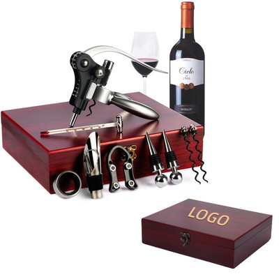 7 Wine Opener Set With Wood Box