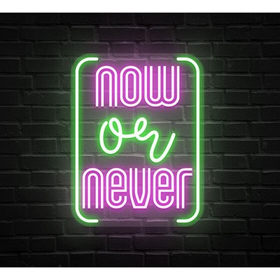 Now Or Never Neon Sign