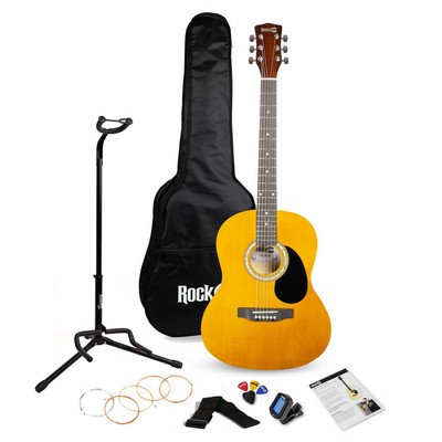 RockJam Acoustic Natural Guitar Kit