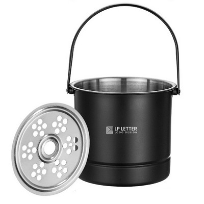 1.6 Liter Stainless Steel Ice Bucket with Strainer